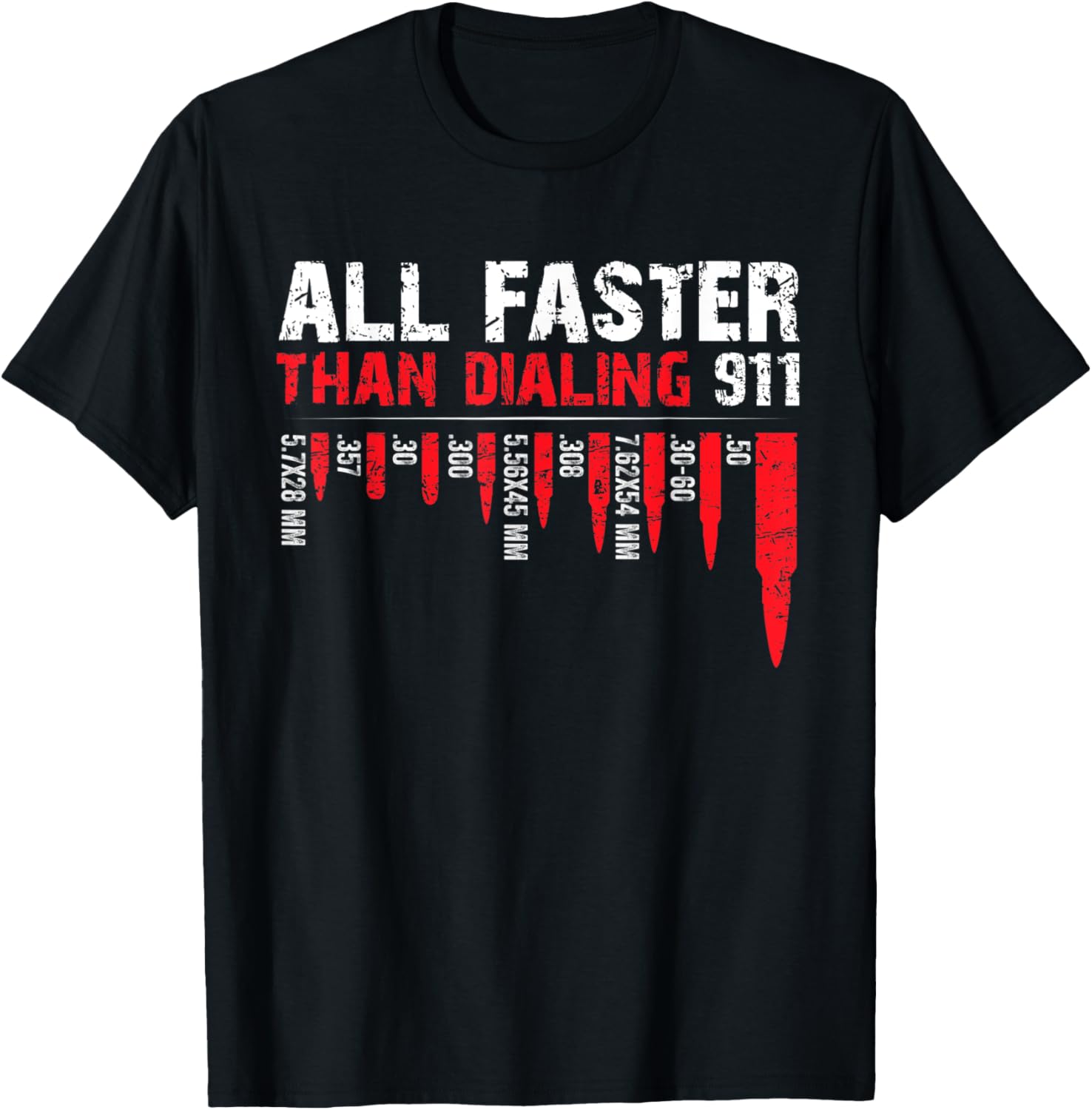 All Faster Than Dialing 911 American Flag Bullet Gun Lovers