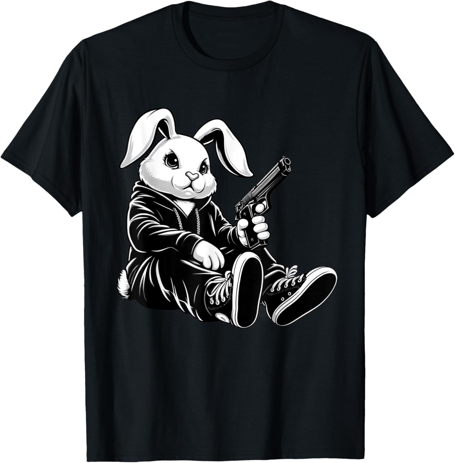 Thug Bunny Rabbit Gangster Rabbit With Gun Funny Design