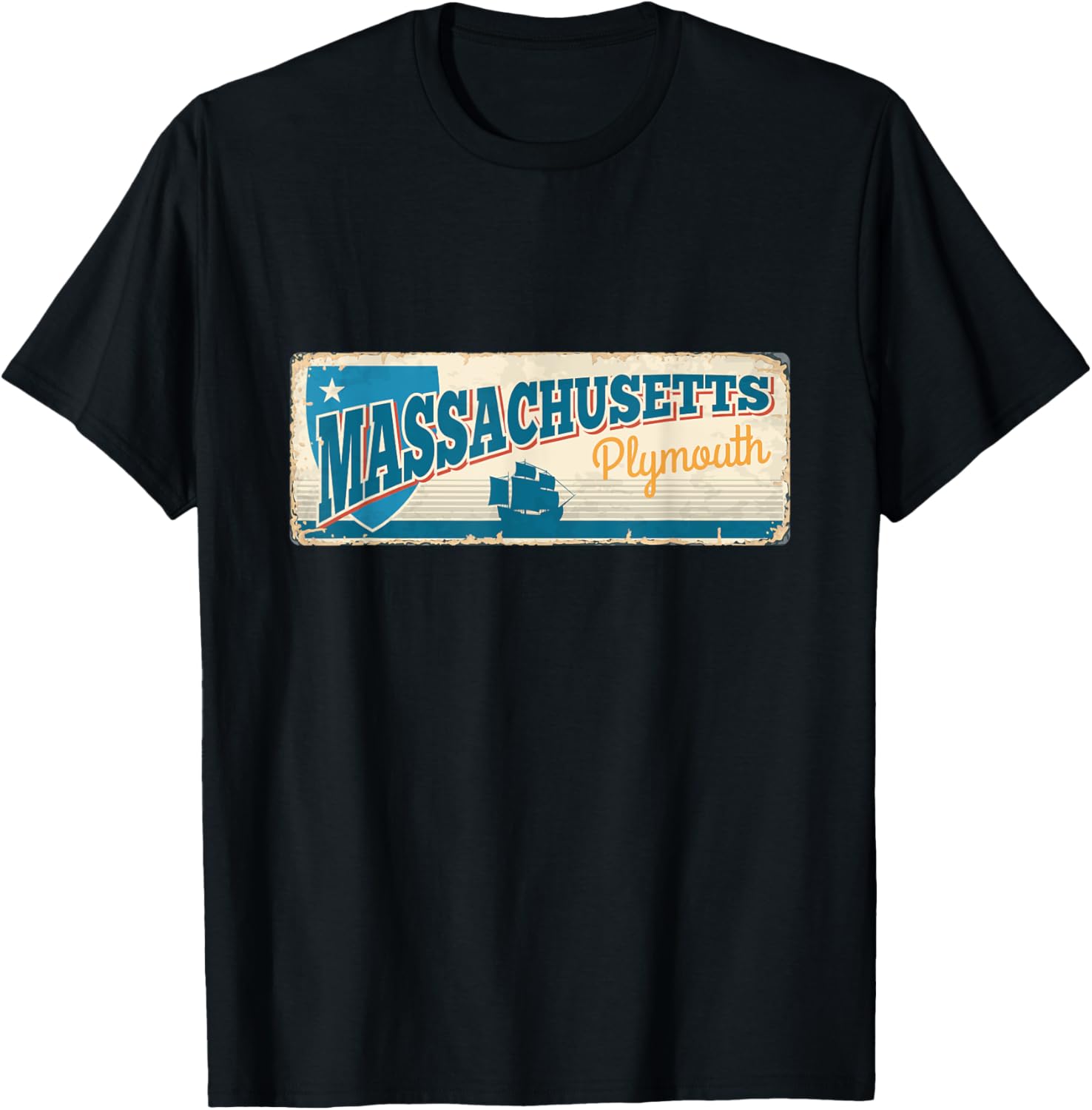 Plymouth Massachusetts Bay Stage Vintage Sailboat