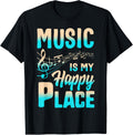 Music Is My Happiest Place Musician Jazz Music Teacher Gifts Men Women Kids