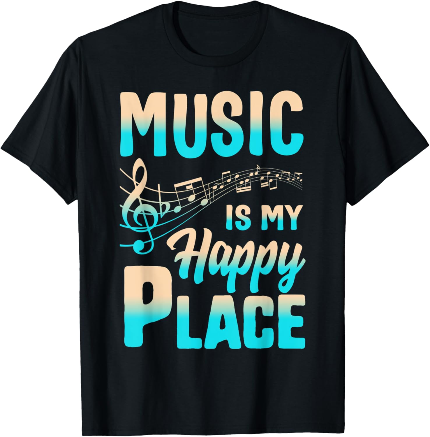 Music Is My Happiest Place Musician Jazz Music Teacher Gifts Men Women Kids
