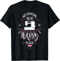 My Sewing Room Is My Happy Place T-Shirt For Sewstress