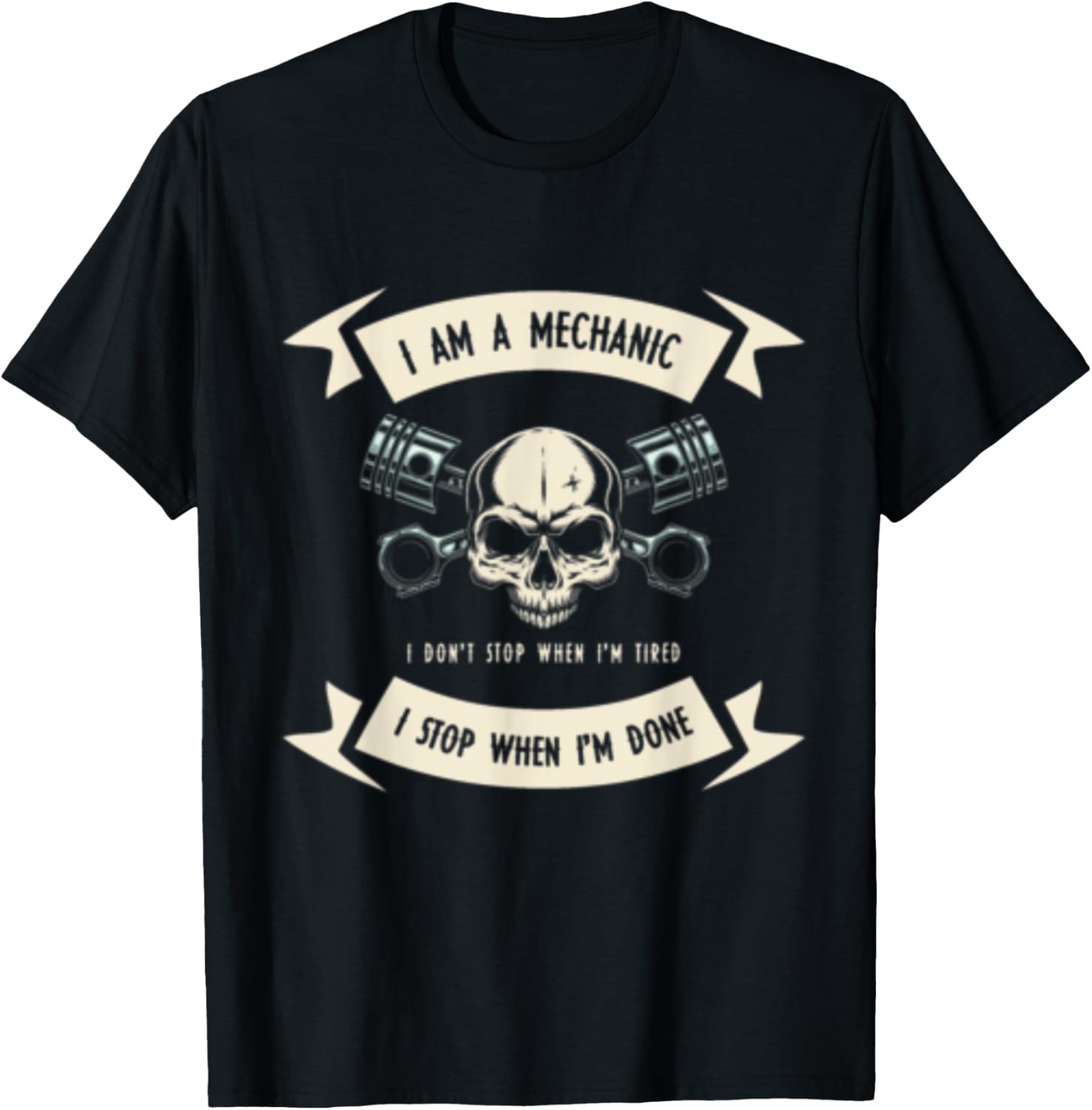 Funny Skull Diesel Engine Mechanic Car Garage Tools