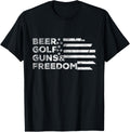 Beer Golf Guns Freedom T Shirt
