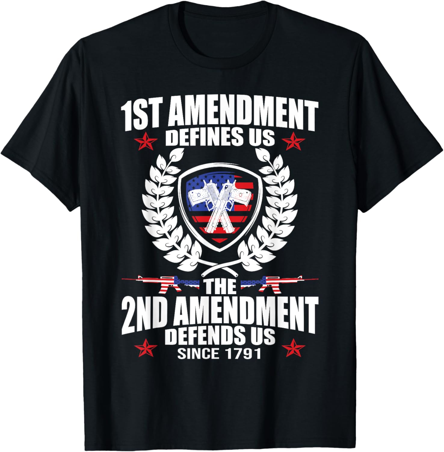First Amendment Defines Us Second Defends T Shirt Gun Te