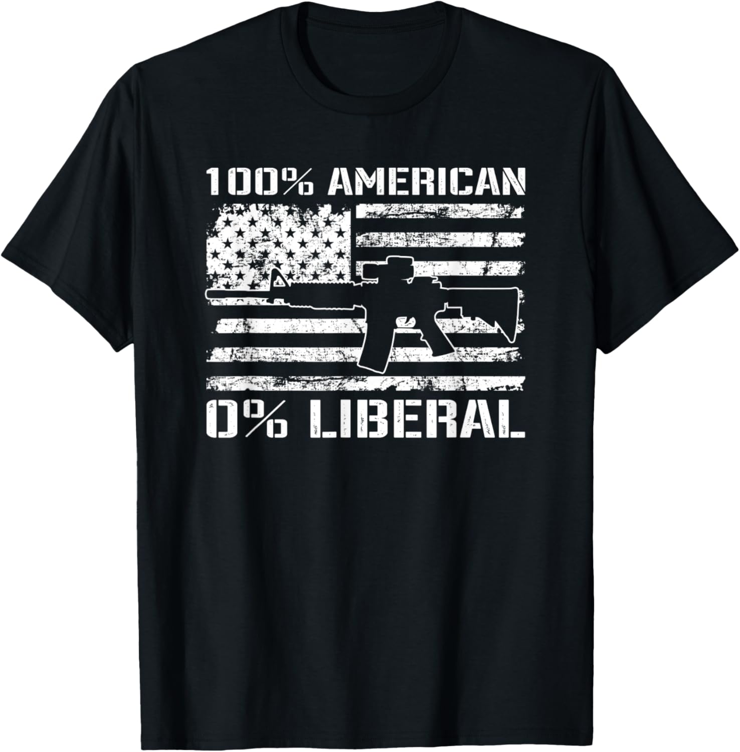 100 American 0 Liberal Usa Flag Funny Pro Gun Rights