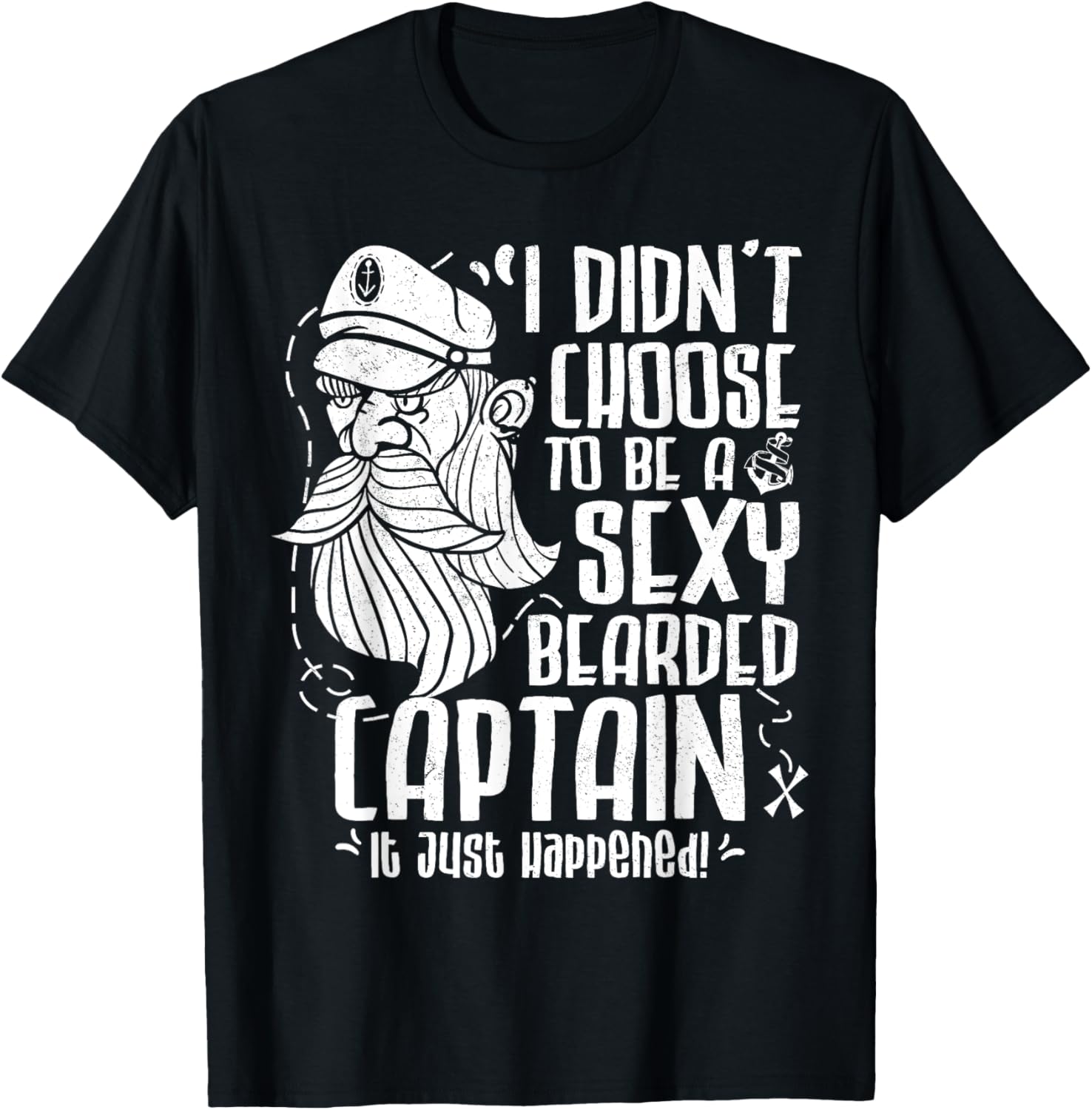 Funny Sexy Bearded Captain Pontoon Boat Sailing Grandpa