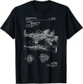 Machine Gun Patent T Shirt Military History Army Tee