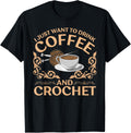 Funny Yarn For Men Women Crochet Knitter Yarn Lovers Coffee