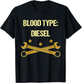 Blood Type Diesel Funny Mechanic Humor Car Repair