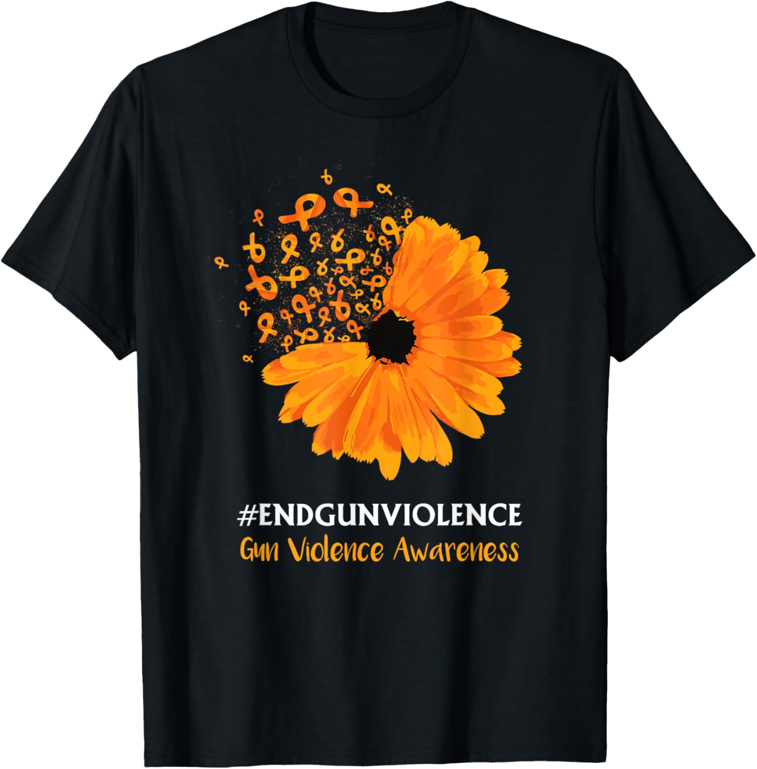 End Gun Violence Awareness Orange Ribbon Sunflower