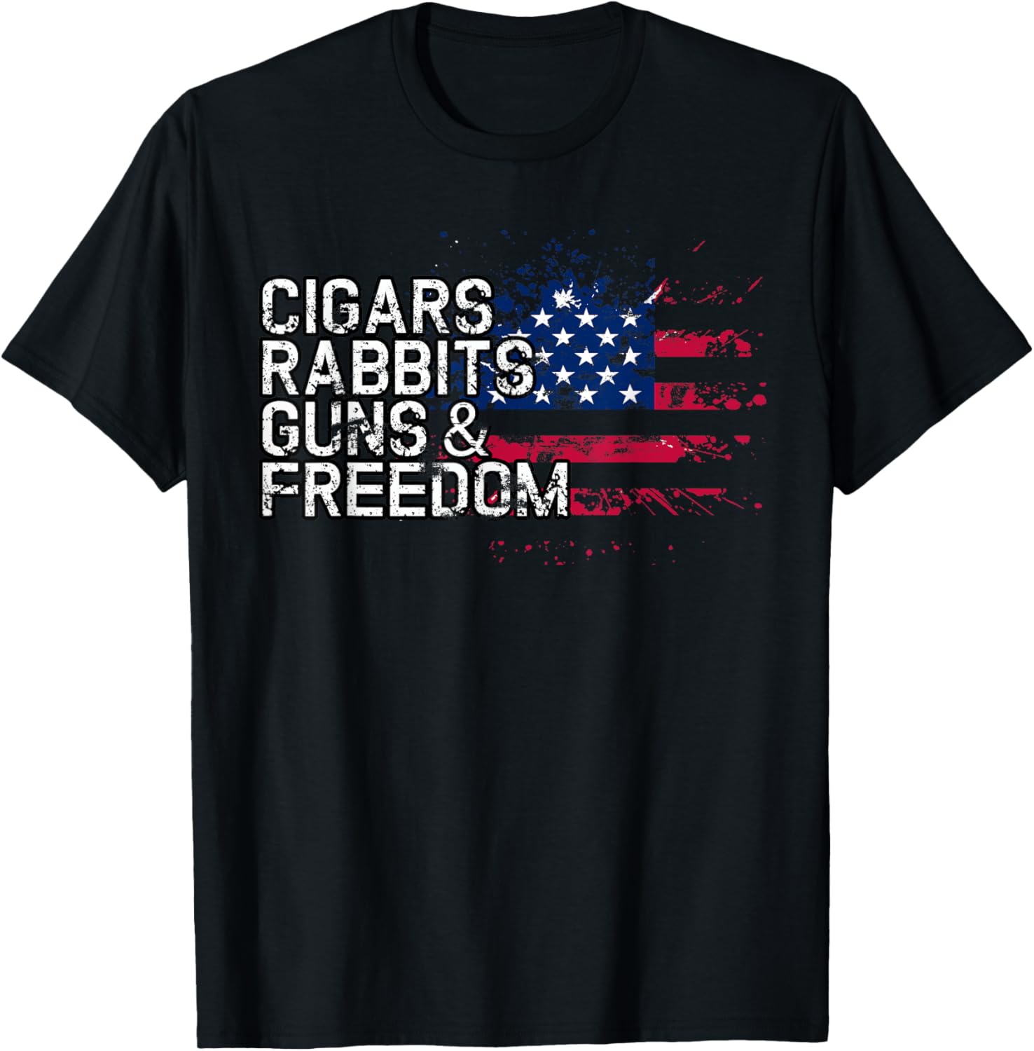 Cigars Rabbits Guns Freedom T Shirt Rabbit