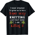 Super sexy knitting yarn lady crocheting