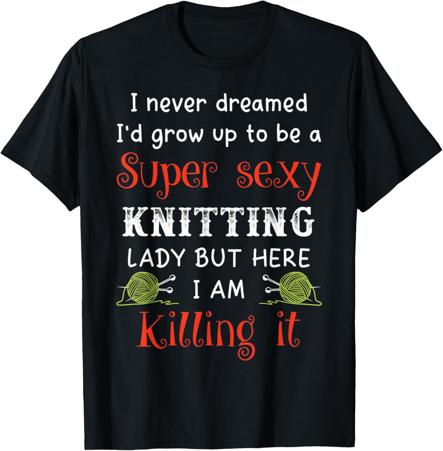 Super sexy knitting yarn lady crocheting