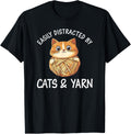 Easily Distracted By Cats And Yarn, Kitten Lover Crochet