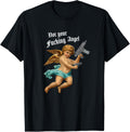 Not Your Fucking Angel Cynical Sarcastic Dark Fun Gun Cherub