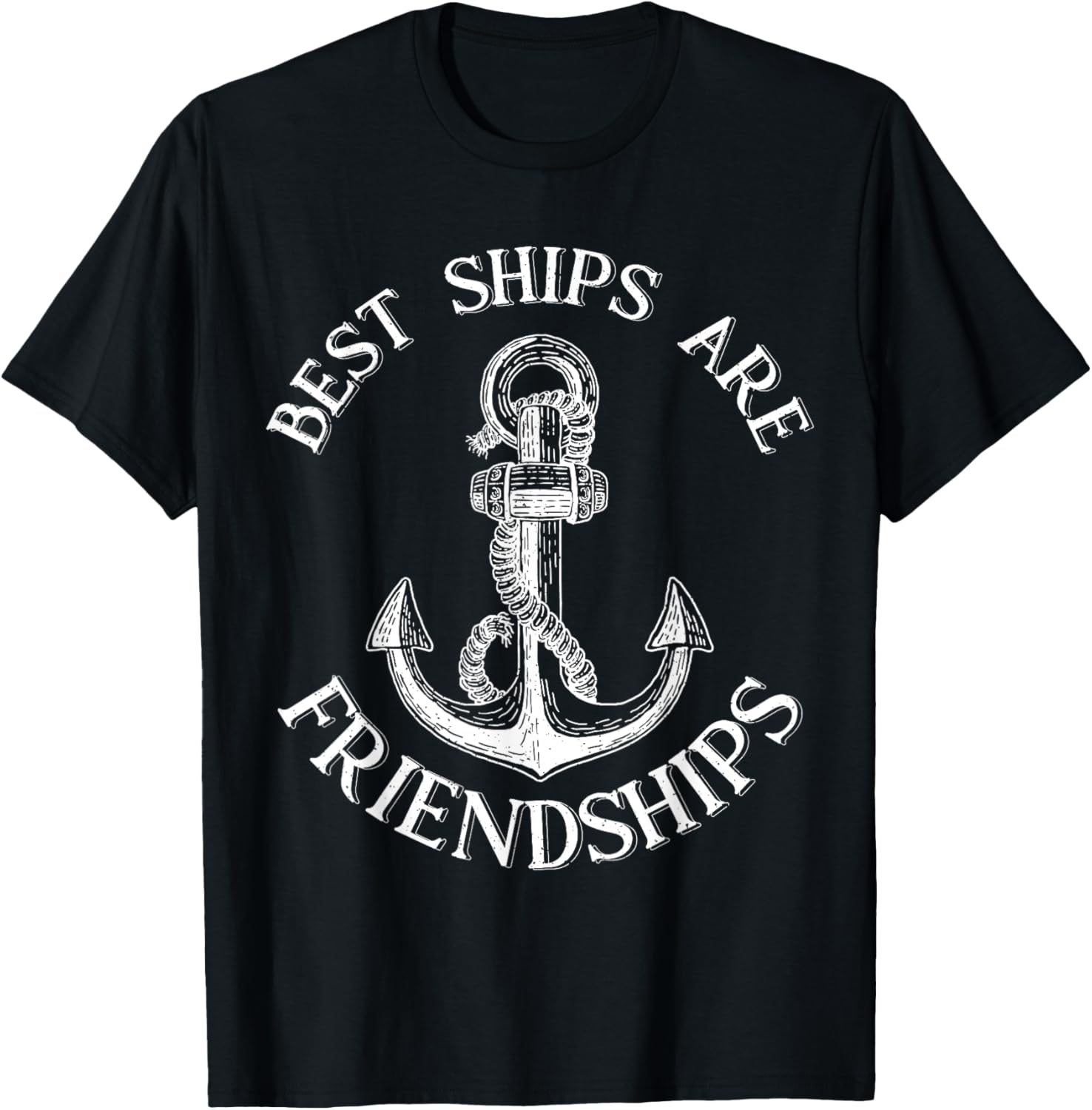 Best Ships Are Friendships Sailor Anchor Nautical Boating