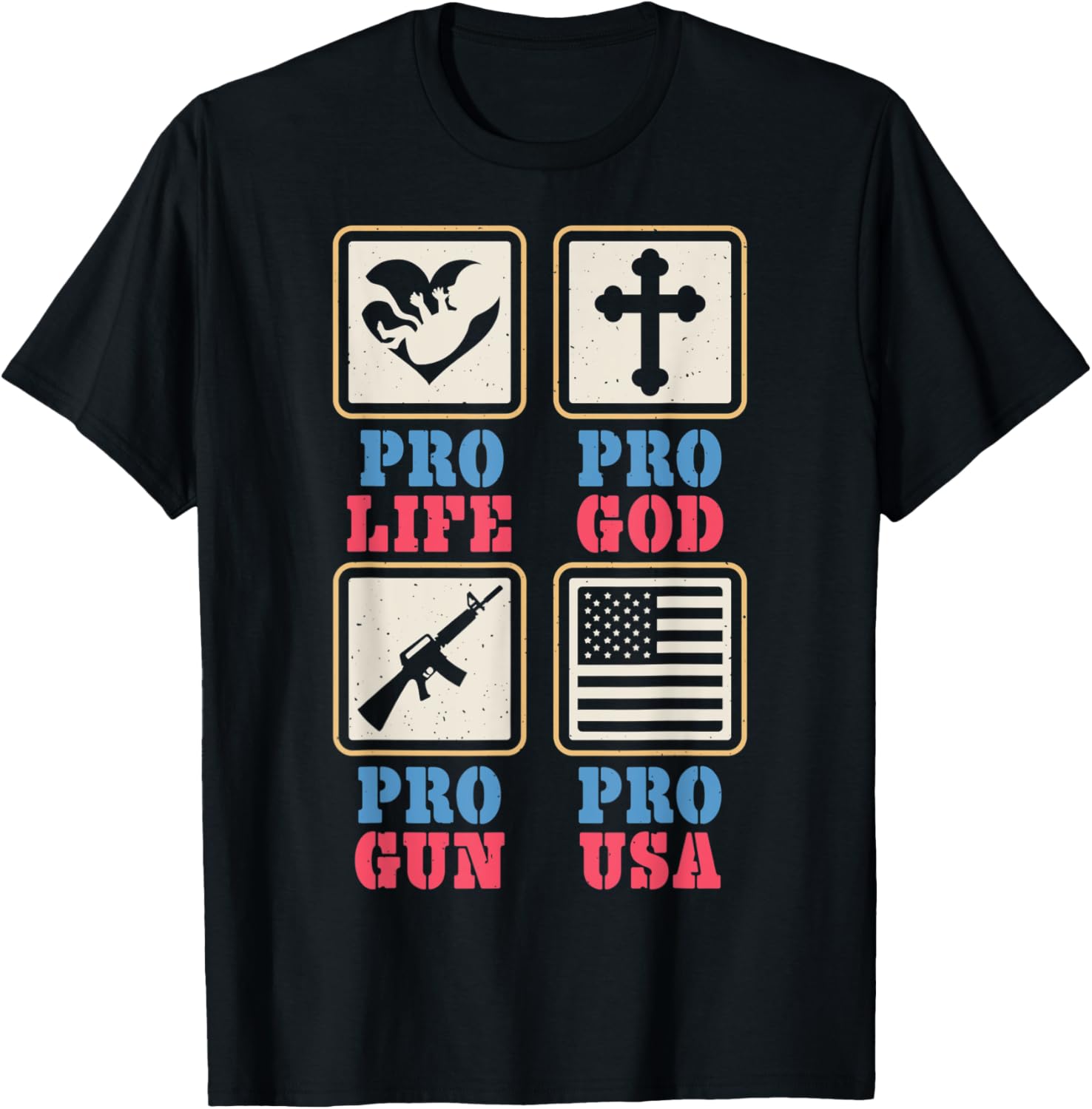 Pro Life Pro God Pro Gun Pro Usa Conservative Patriot