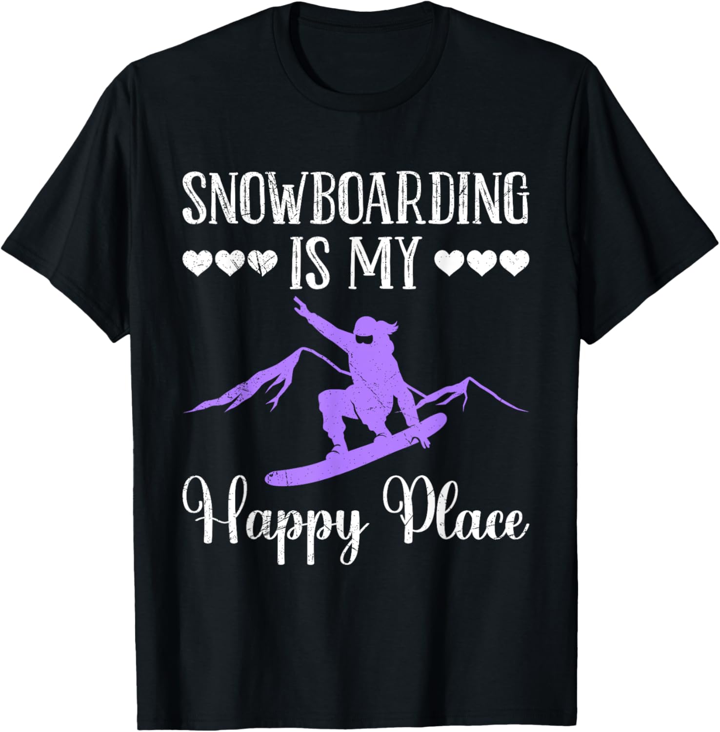 Snowboarder SNOWBOARDING IS MY HAPPY PLACE Girl