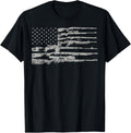 Big American Flag With Machine Guns 2A Flag T Shirt Women Men