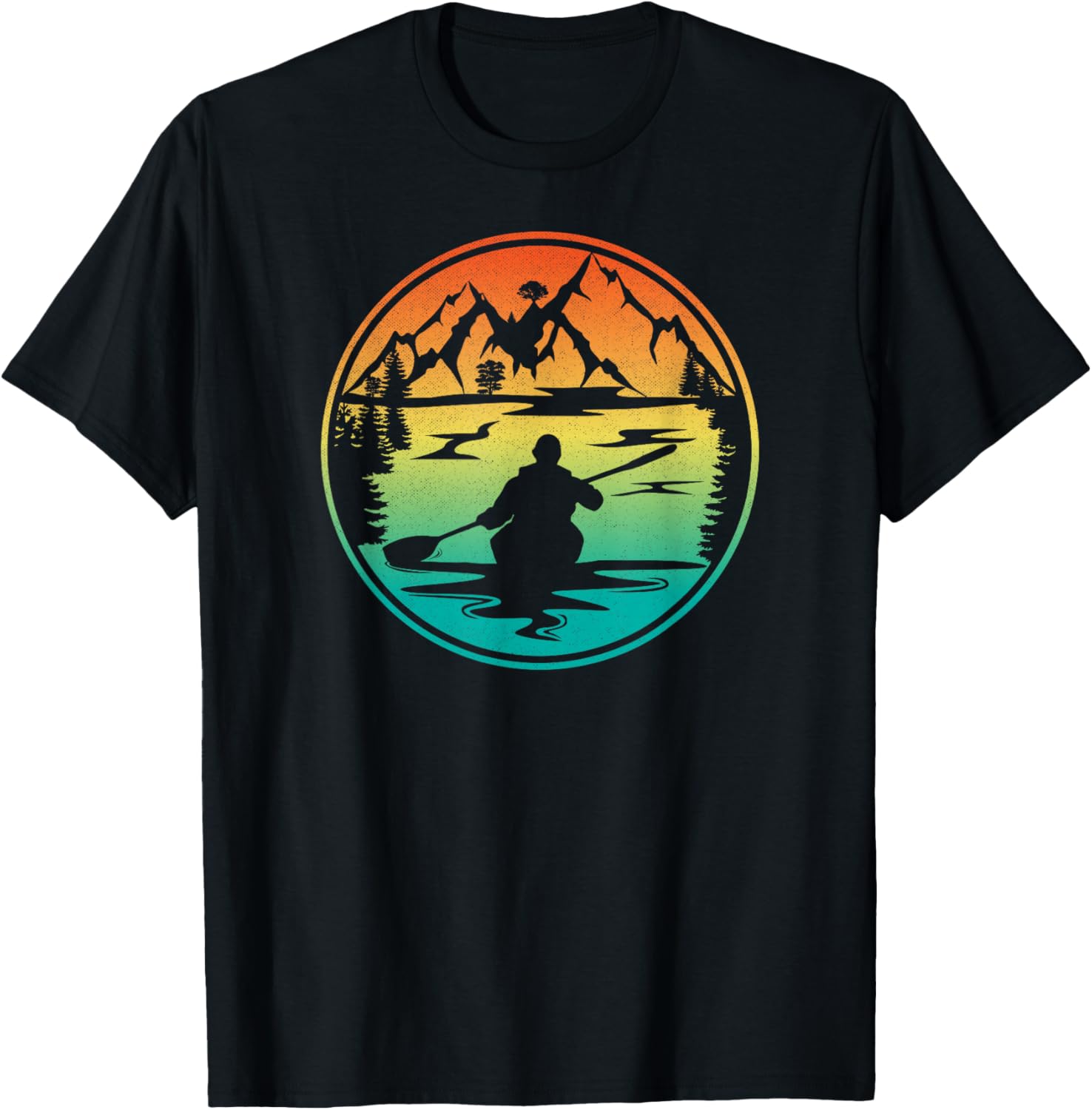 Retro Kayak Design Men Women Kayaker Kayak Boat