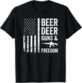 Beer Deer Guns Freedom Funny Usa Buck Hunting Gun Flag
