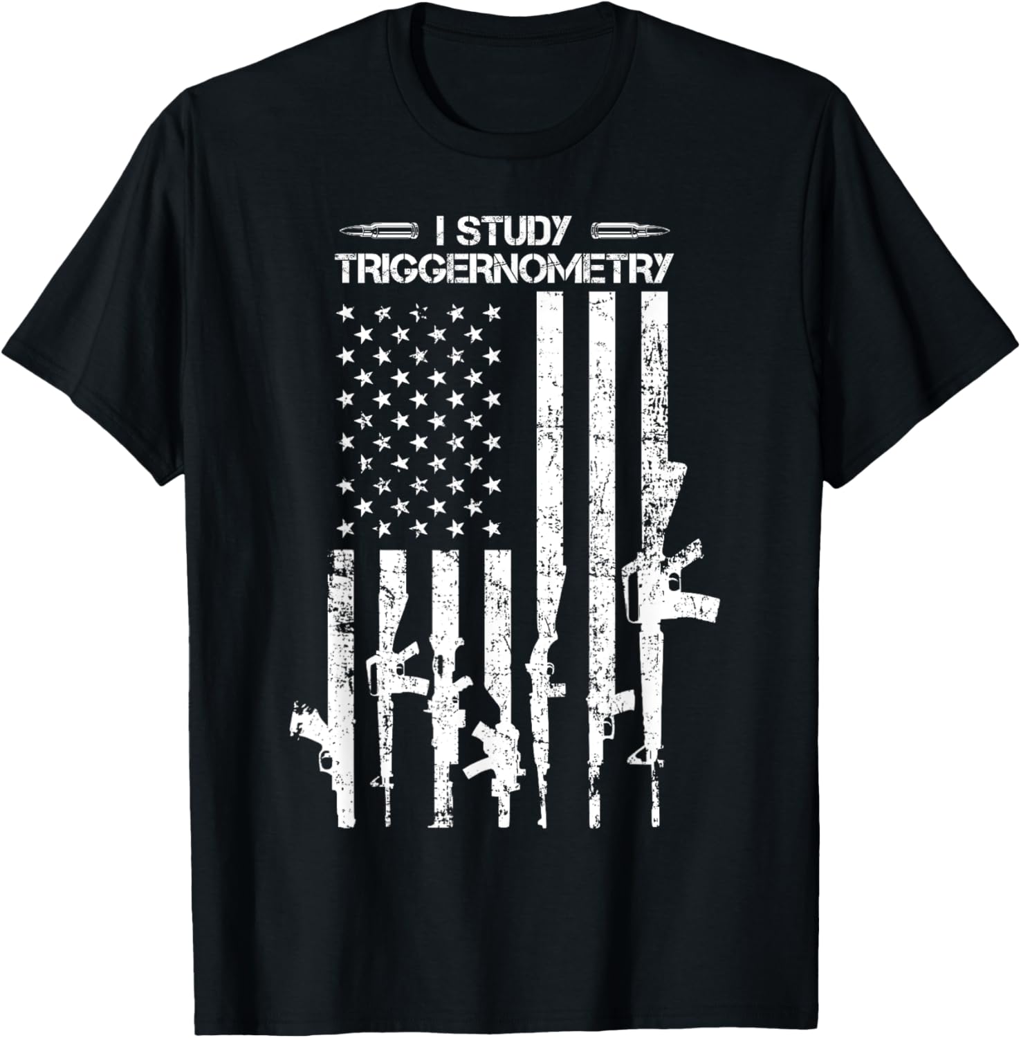 I Study Triggernometry Funny Gun Pro Guns American Flag