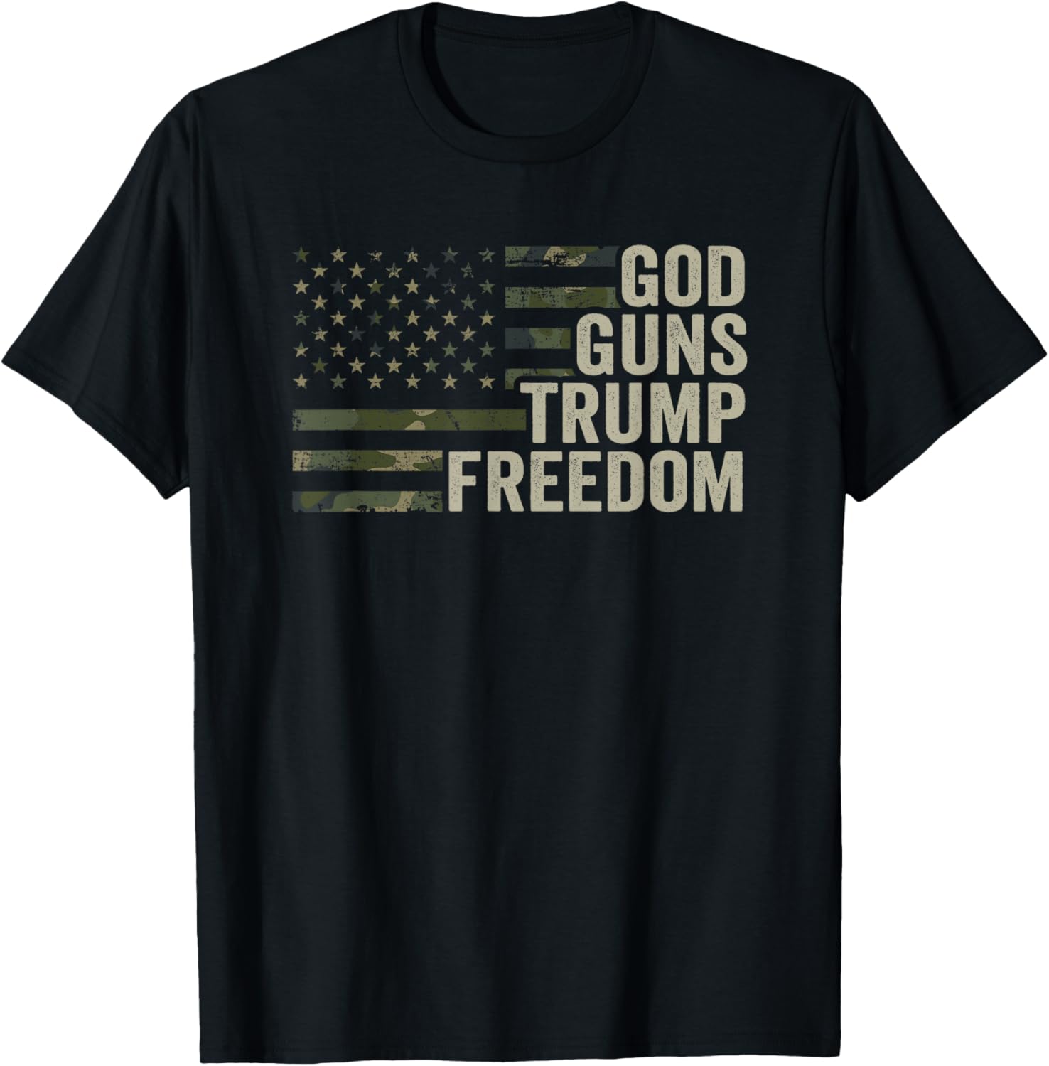 God Guns Trump Freedom Funny Camouflage Pro Gun Usa Flag