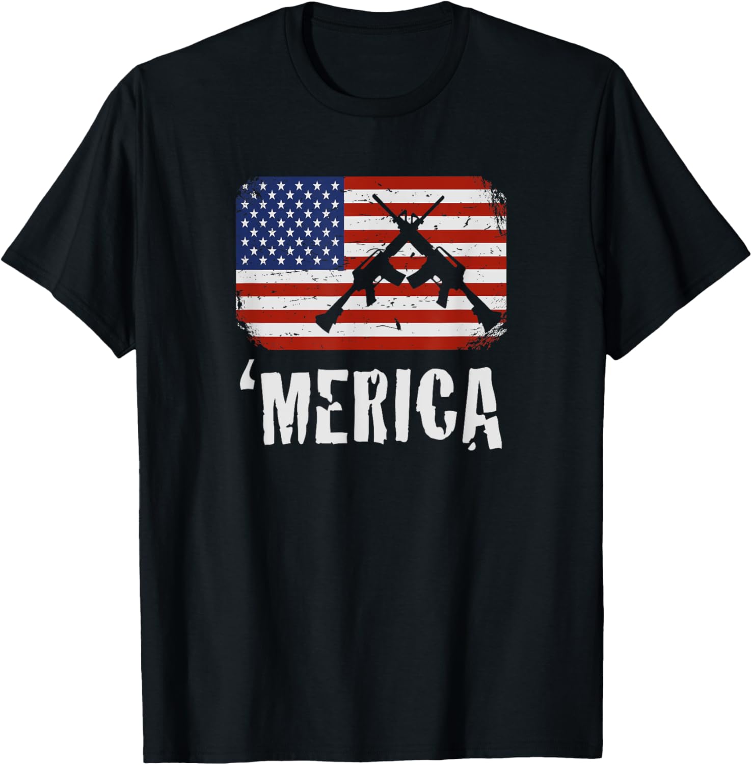 Patriotic Merica Guns Usa Flag