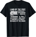 Land Of Free Because Of Brave American Gun Flag