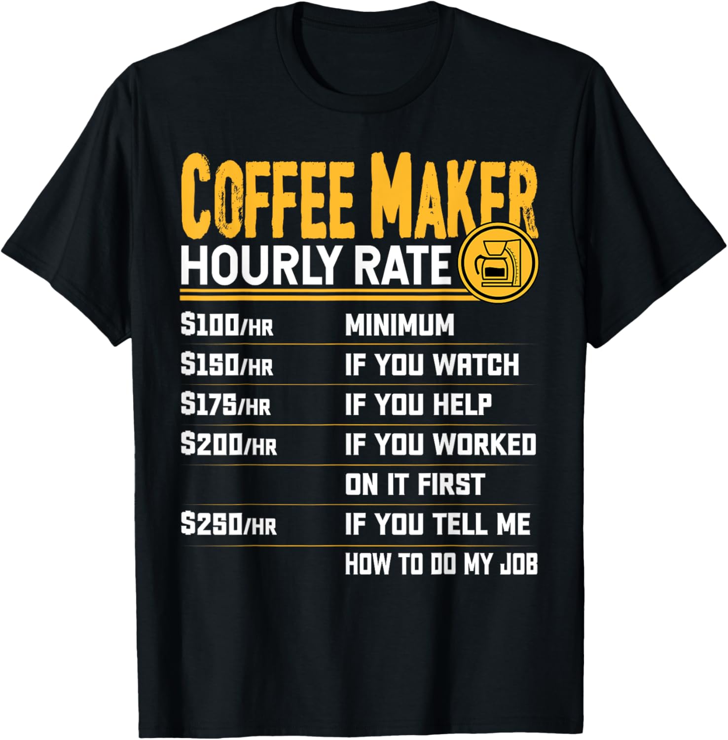 Coffee Maker Hourly Rate Coffee Maker Barista Coffee Lover