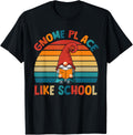 Vintage Retro Gnome Place Like School Gnome Teacher Student