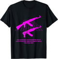 Guns Com Ak47 Kalashnikov Laborwave Retro T Shirt Womens Unisex Adults Black