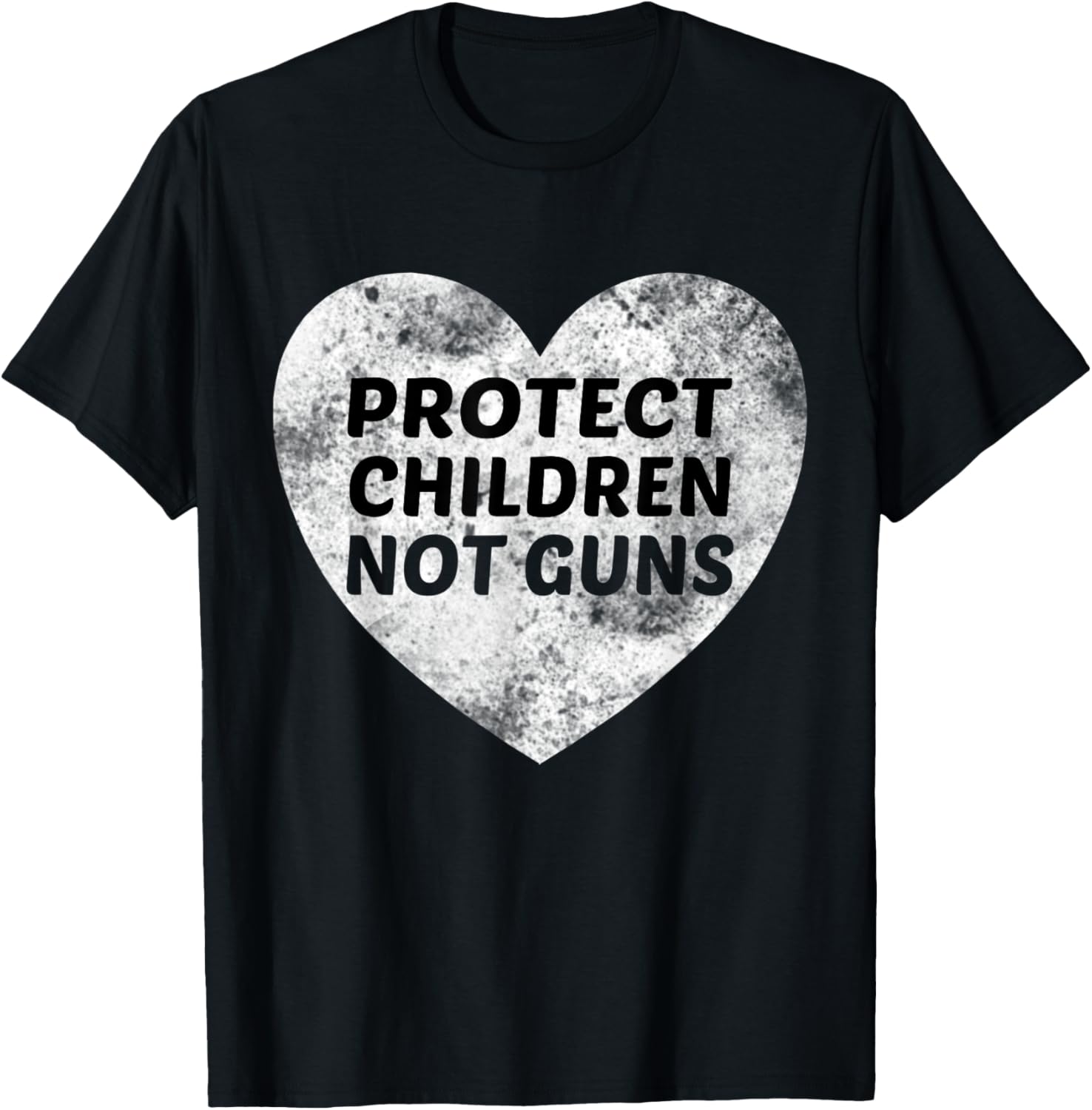 Heart Protect Children Not Guns Anti Violent Protest T Shirt