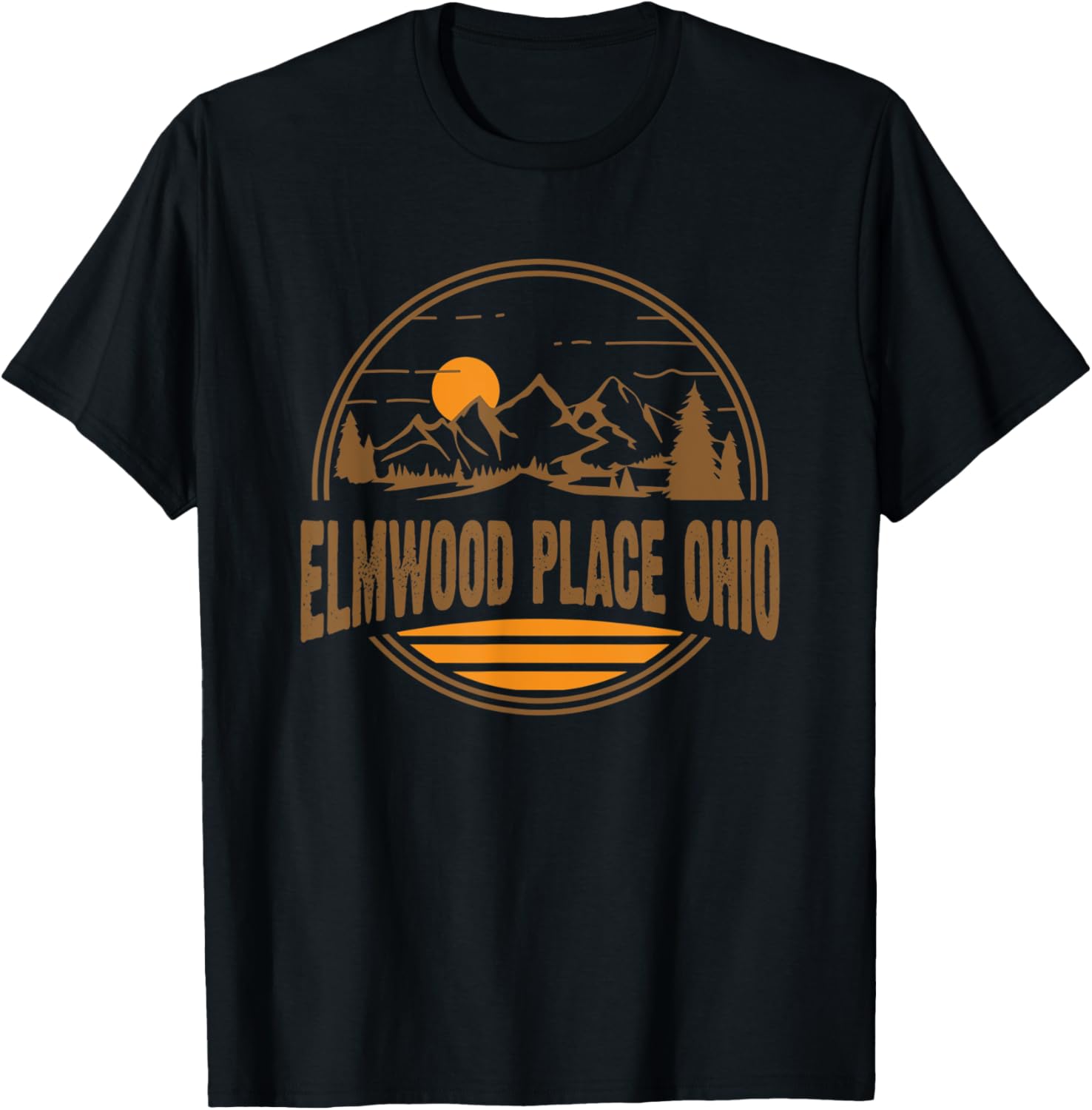 Vintage Elmwood Place, Ohio Mountain Hiking Souvenir Print