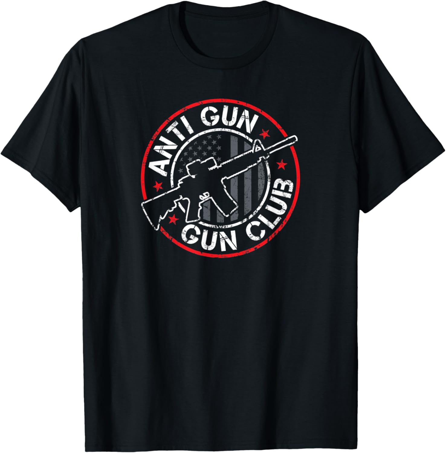 Anti Gun Club Funny Pro Guns Usa Flag Gun Rights T Shirt