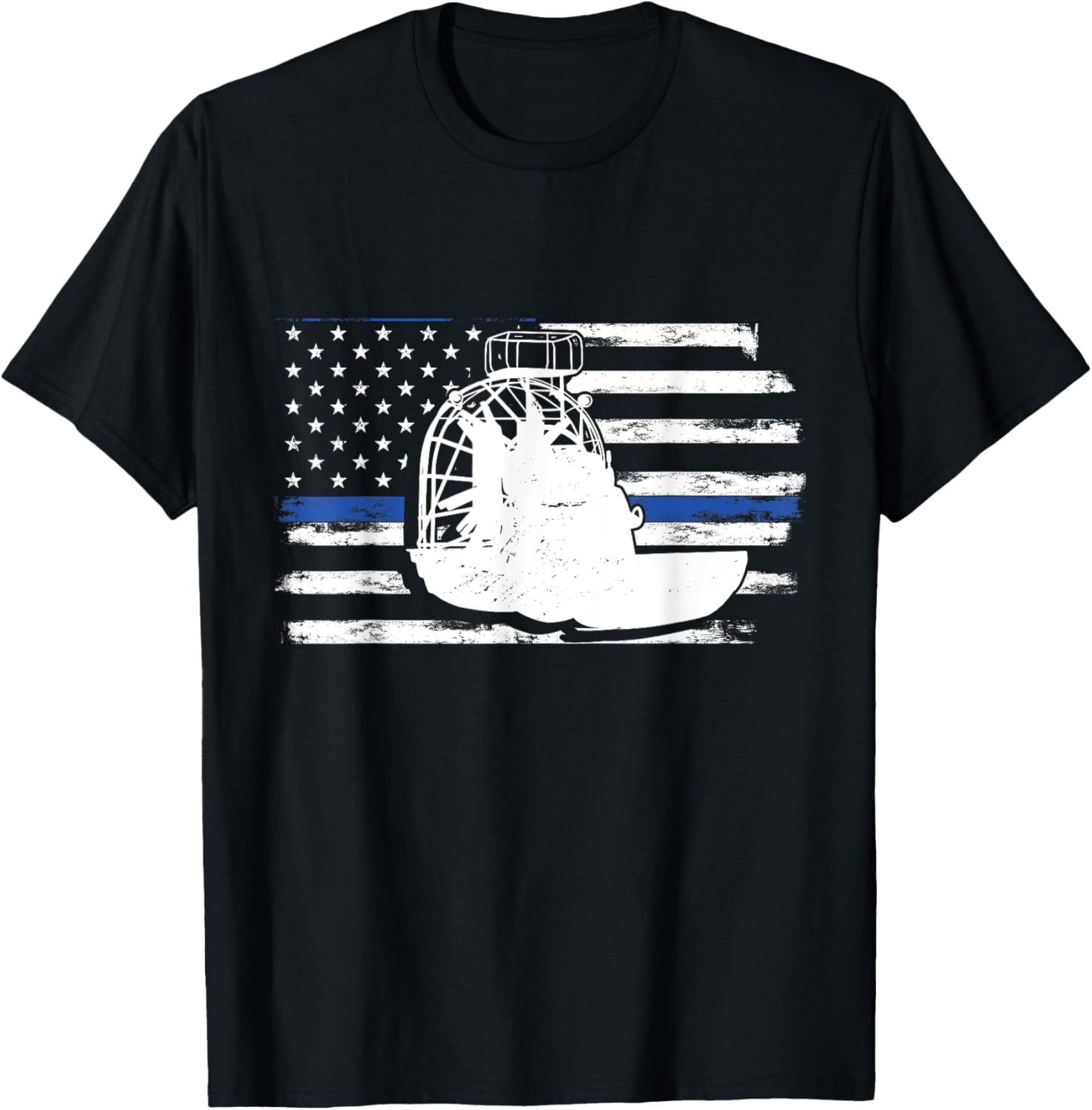 Racing Airboat On American Flag Captain Airboat