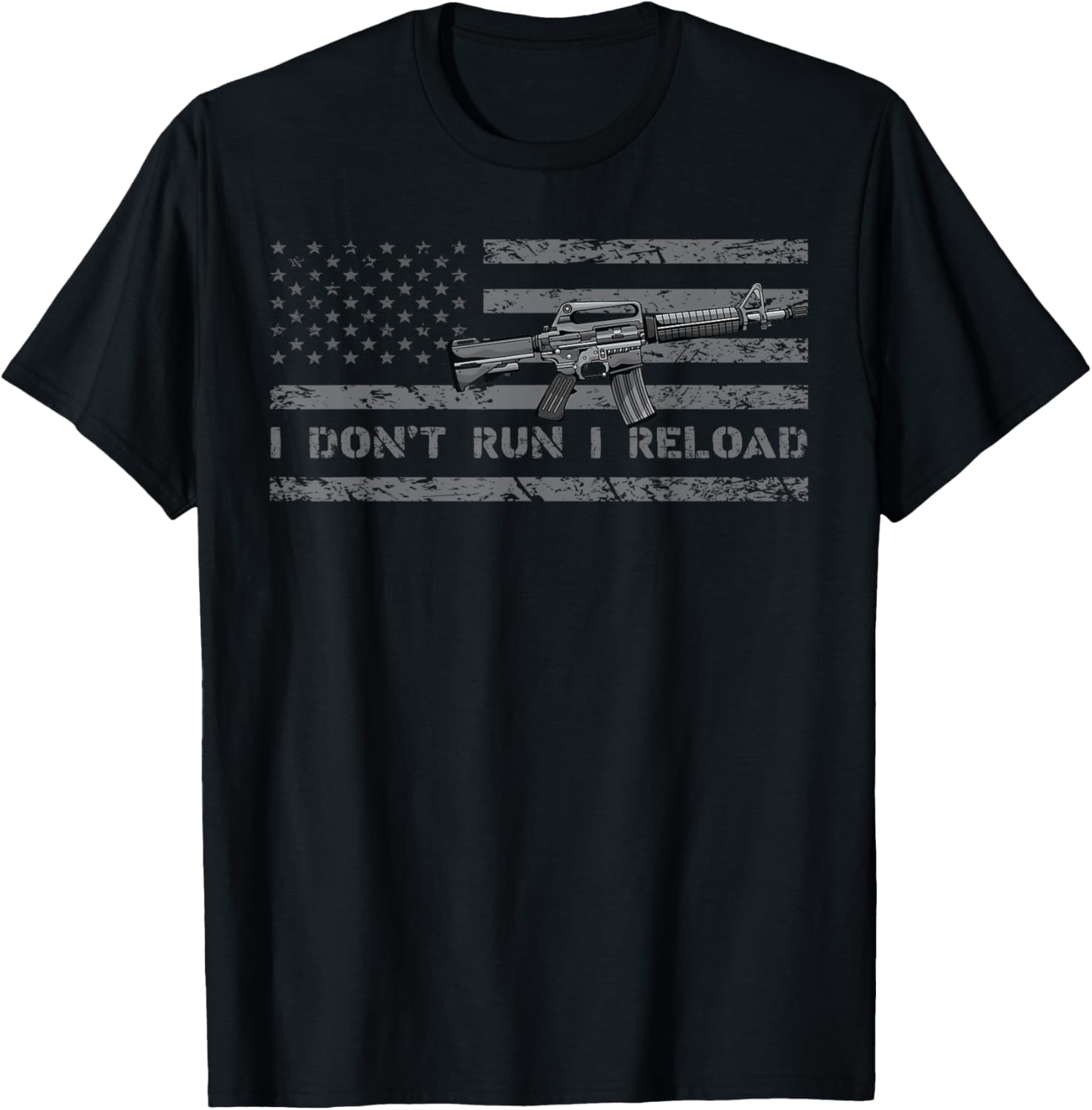 I Dont Run I Reload American Flag Patriotic Man Woman Us