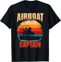 Airboat Captain Retro Vintage Sunset Airboat