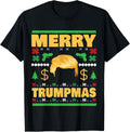 Funny Trump Ugly Christmas T Shirt Gun Republican