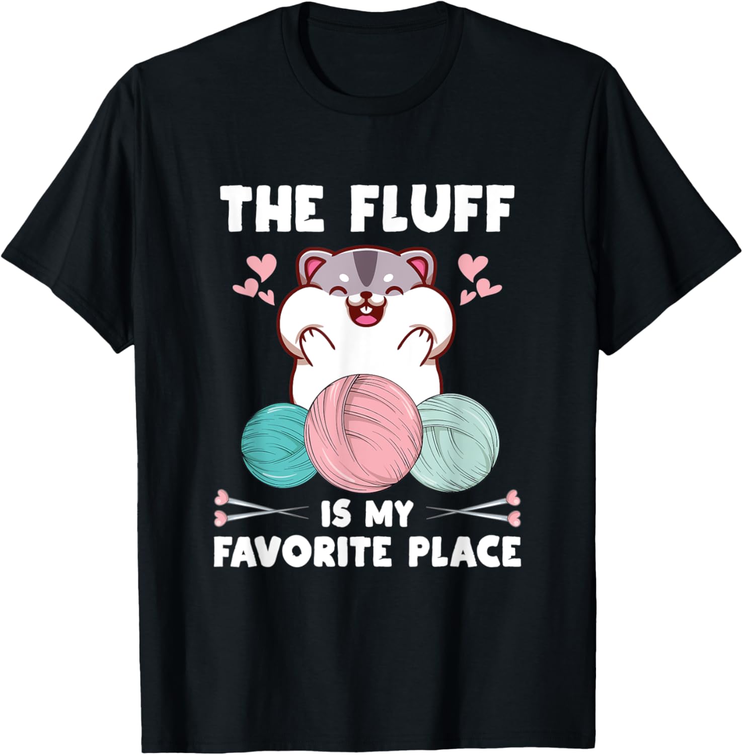 Hamster Crochet Fluff My Favorite Place Knitter Crocheting
