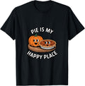Pie Is My Happy Place Funny Thanksgiving Pumpkin Pecan Art