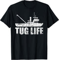 Mens Retro Tugboat Captain Tug Boat