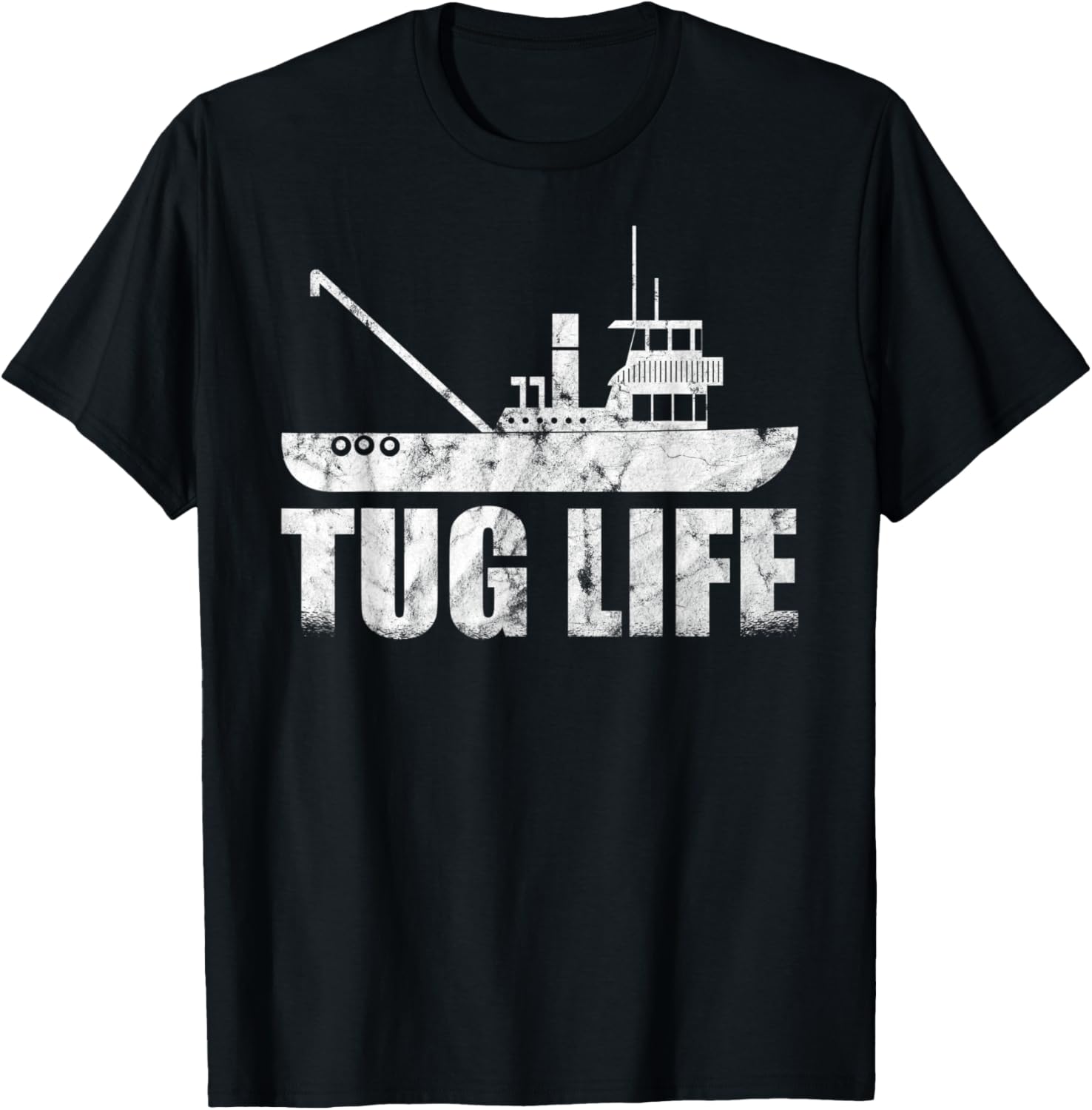 Mens Retro Tugboat Captain Tug Boat
