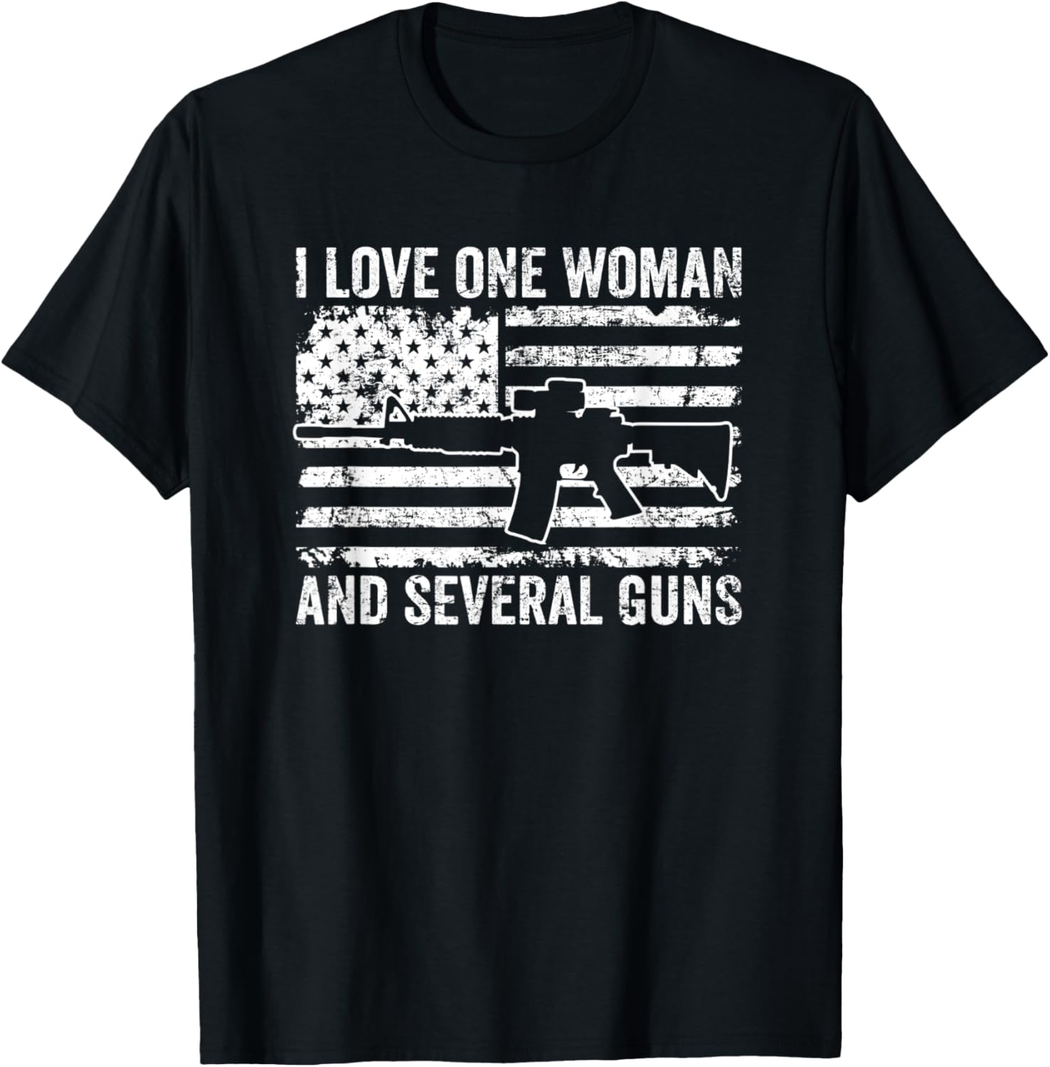 I Love One Woman Several Guns Funny Mens Gun Owner
