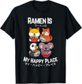 Funny Japanese ramen noodles Japan T-Shirt My Happy Place