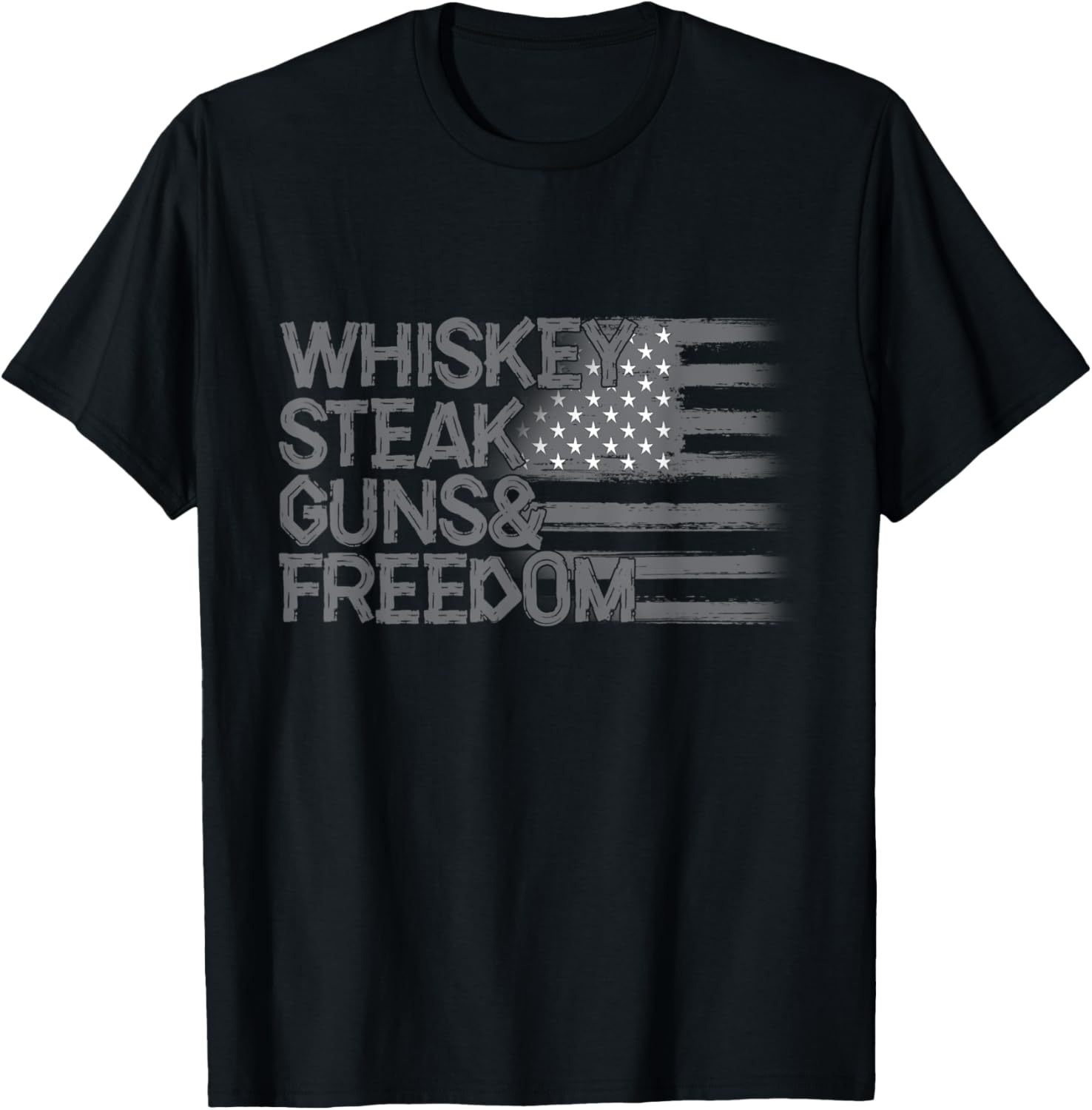 Whiskey Steak Guns Freedom Flag