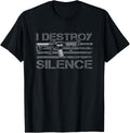 I Destroy Silence Pro Guns Ar15 Owner Usa Flag Funny Gun Women