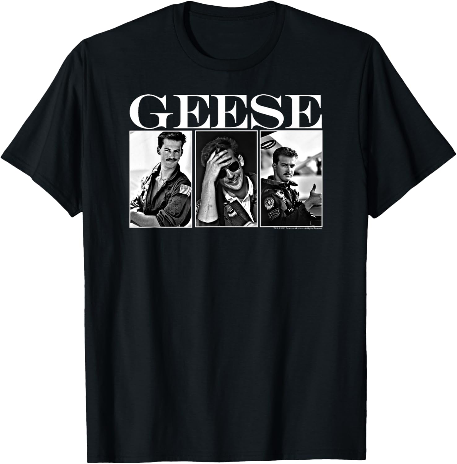 Top Gun Geese Goose Black White Classic Action Movie