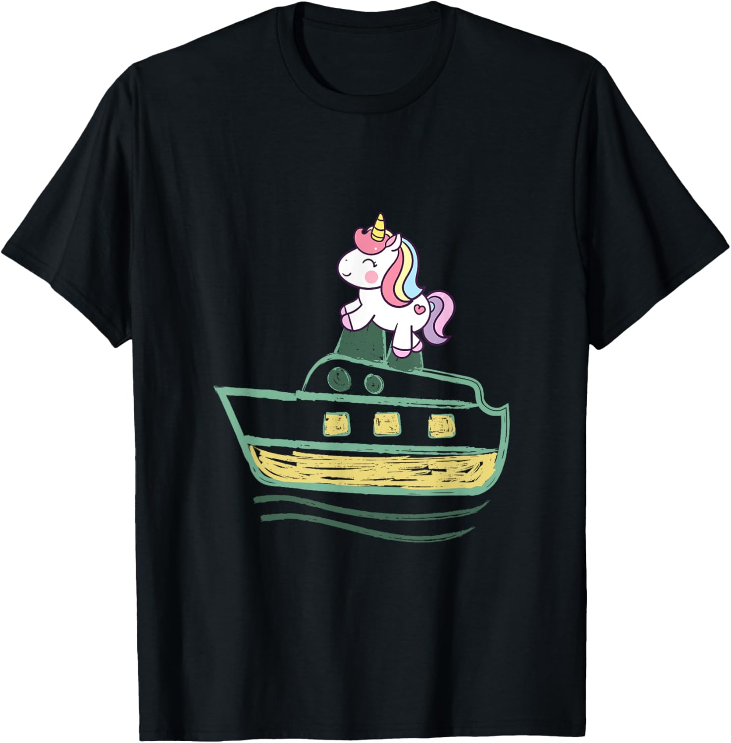 Unicorn Riding Boat Chalk Girls Women Kids Sisters